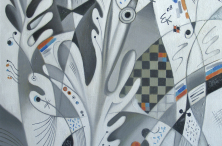«Чёрное и Белое», 2002. Холст, масло. 80×63